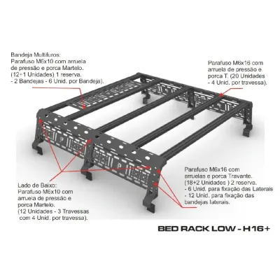 Bed Rack - Rack de Caçamba Triton 2017+ — detalhe