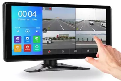 Kit 4 câmeras + monitor 10" Toutch screen para caminhão — foto 4