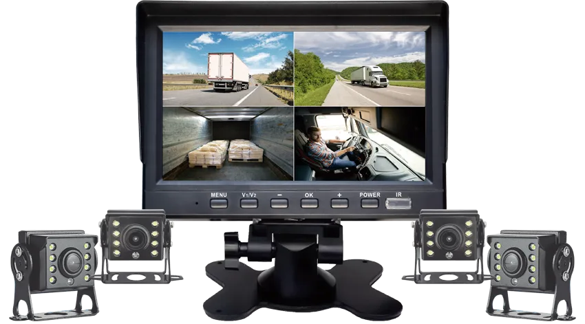 Kit 4 câmeras + monitor para caminhão — foto 2