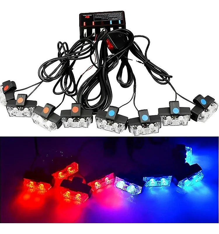 Strobo Viatura Polícia PM Carro Rocan Ronda LED 12V - imagem 1