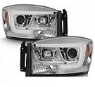 Farol Dodge Ram 2500 5.9 Cristal LED 2006 a 2009 — detalhe