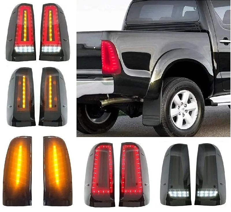 Lanterna Traseira Hilux Led 2013 Até 2015 Fumê no detalhe