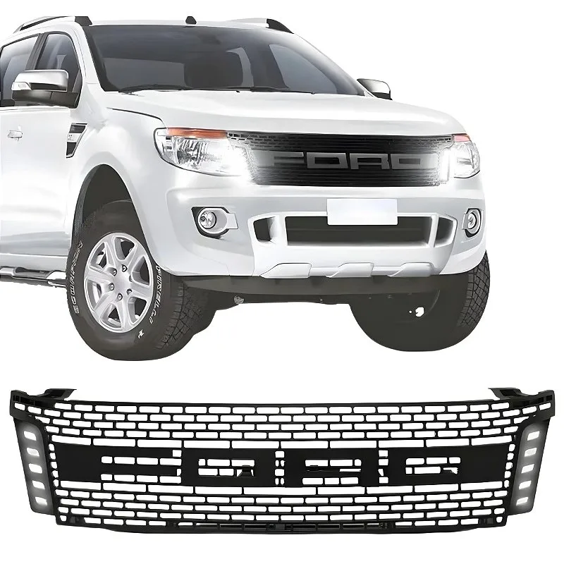 Grade Dianteira Ford Ranger Raptor Com Led Branco 2012 2013 - imagem 1