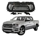 Detalhes da Grade Frontal Ram 1500 Rebel 2019 Em diante Com Letreiro Em Led