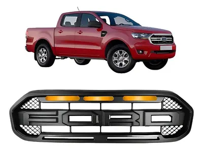 Grade Frontal Ford Ranger Raptor 2020 a 2023 LED Amarelo