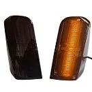 Visão lateral da lanterna traseira L200 full LED fumê 2015 até 2019