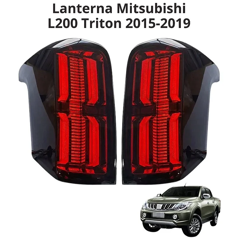 Lanterna traseira L200 full LED fumê 2015 até 2019 em alta resolução