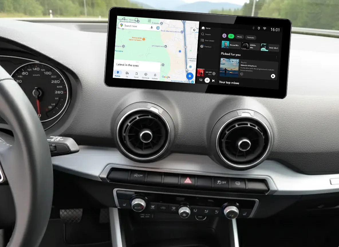 Central Multimídia Octacore PRO Luxury para Audi Q2L 18-24 10.25 ou 12.3 4+64GB