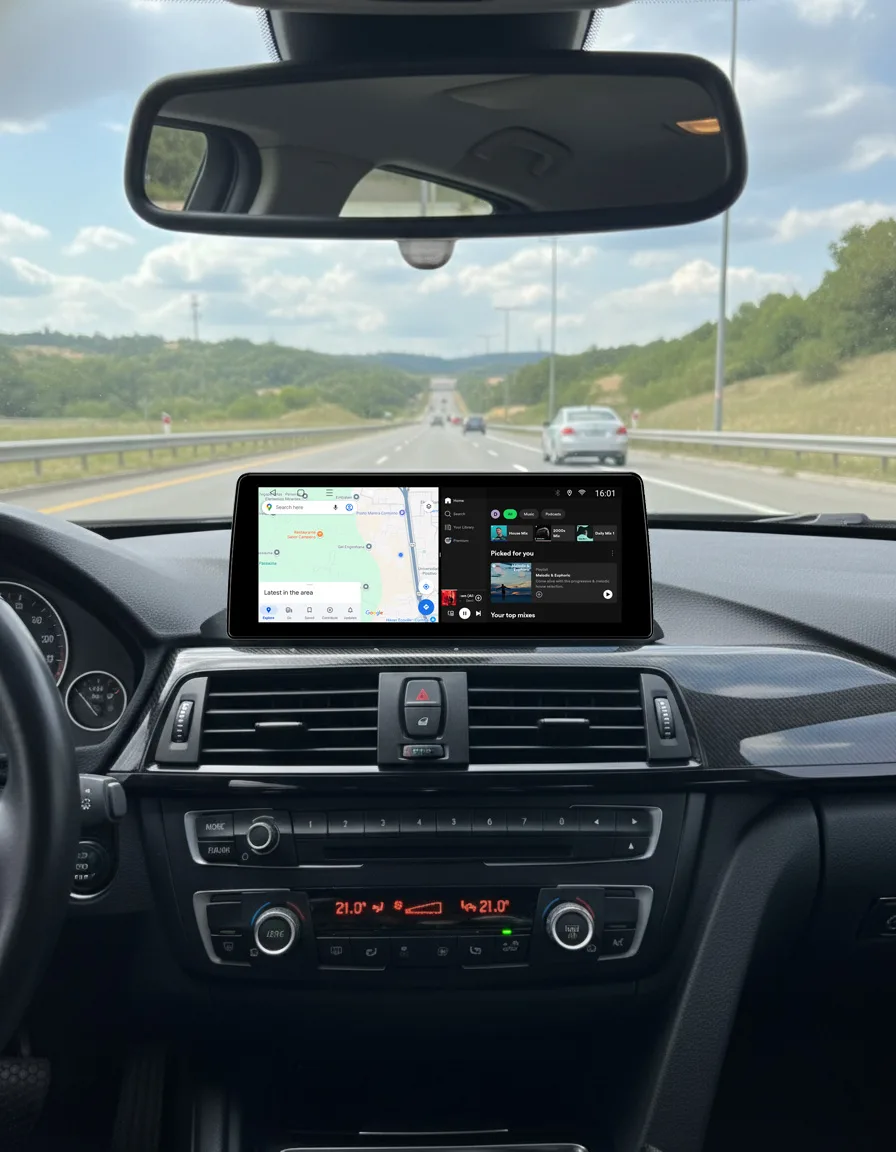 Central Multimídia Octacore PRO Luxury para BMW 328i 06-10 com tela de controle central 10.25 ou 12.3 4+64gb