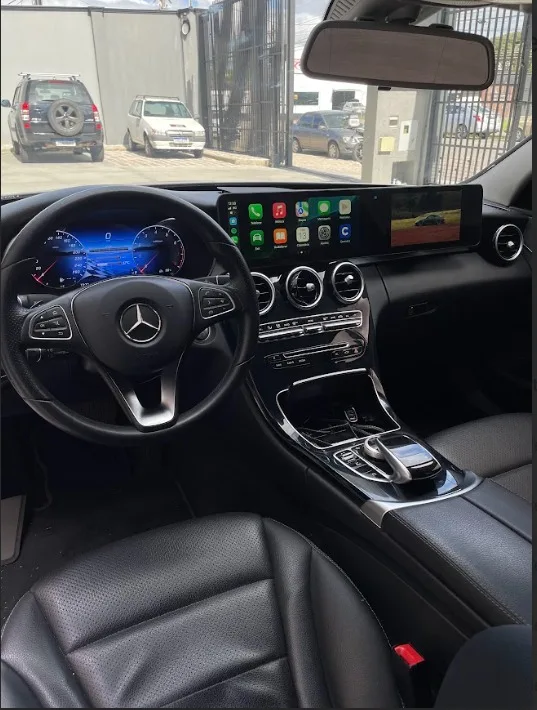 Central Multimídia Dual Screen F80 Mercedes C180 2x10.1" UNIVERSAL 4+64GB CASKA Carplay + Android Auto sem fio
