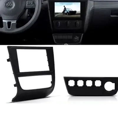 Moldura P/Mídia Gol G6/Saveiro/Voyage 7″ Preto* — detalhe