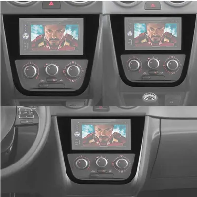 Moldura P/Mídia Gol G5/Saveiro Cross 2 DIN Preto* — detalhe