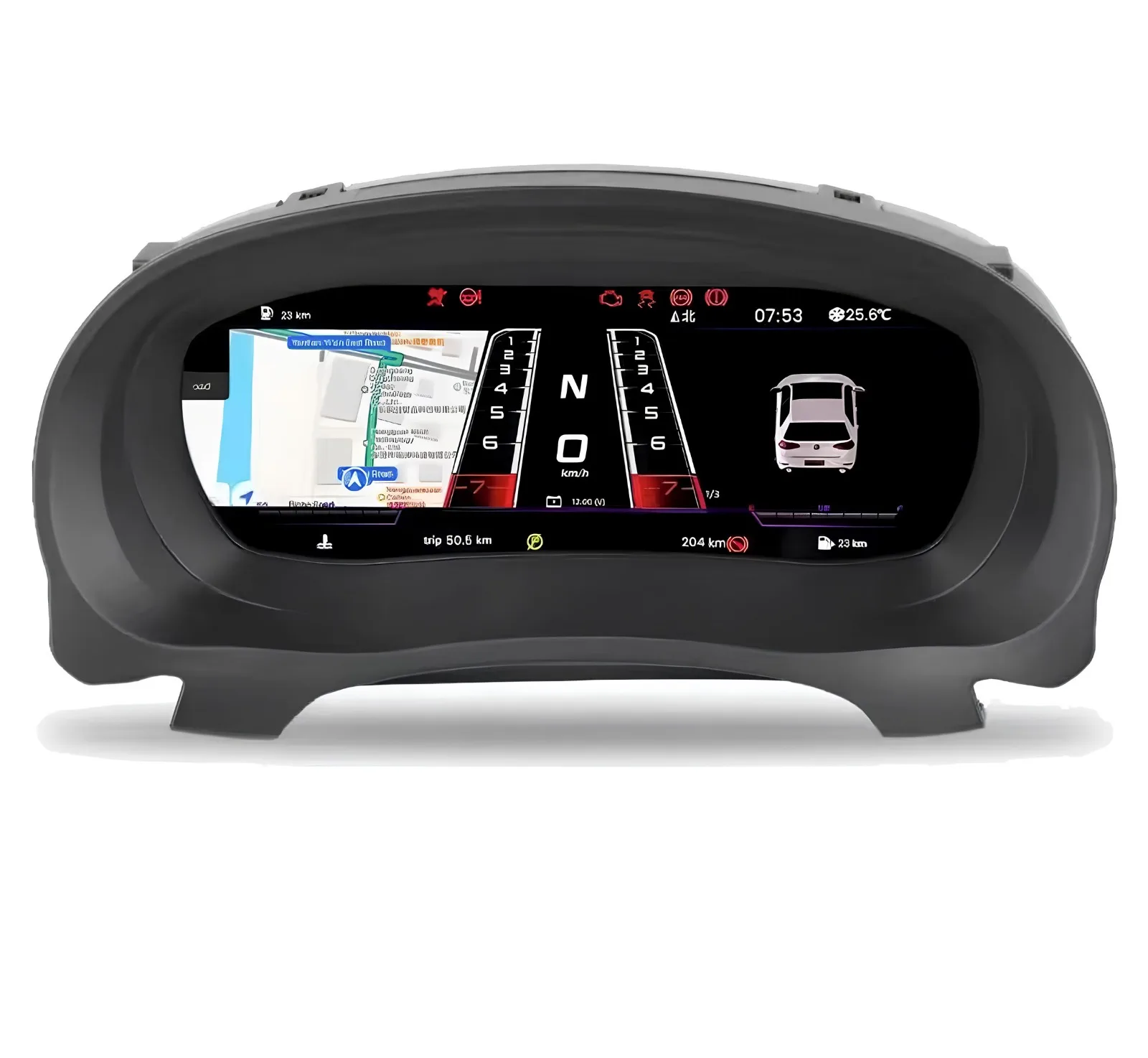 Painel Cluster Digital TFT VW Golf 6 08-14 1920x720 - imagem frontal