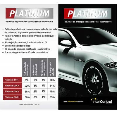 PELÍCULA / INSULFILM ALTA PERFORMANCE METAL PLATINUM — detalhe