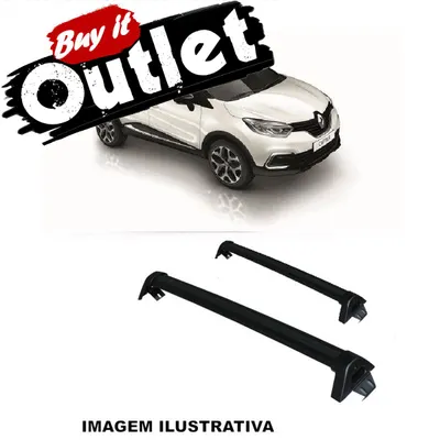 Rack De Alumínio Captur Preto Outlet*