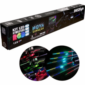 Kit Fita Nano LED RGB para Painel, Portas e Pés – Controle via App Bluetooth 12V
